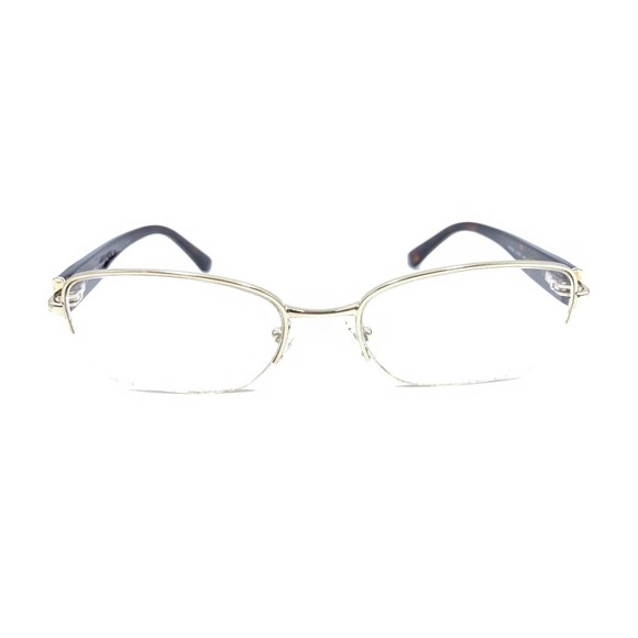 Prada VPR 52N AB6-1O1 Gold Brown Half Rim Eyeglasses Frames 53-18 135 Italy - Picture 6 of 12